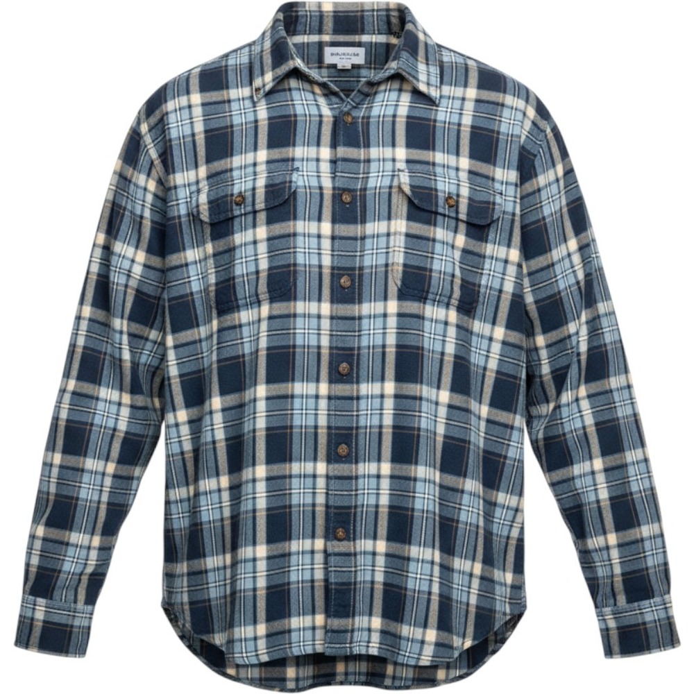 Carhartt Button Down Shirt Mens 2XL Blue Plaid Relaxed Fit 101756 412
